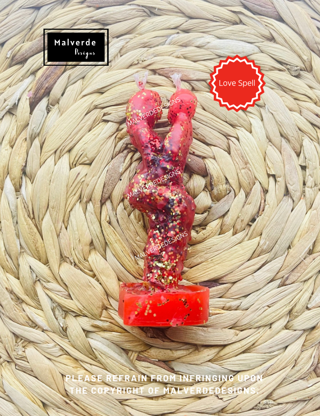 Love Spell, Red couples candle, Come To Me, Velas De Amor, Velas De Pareja Roja, Ven a Mi