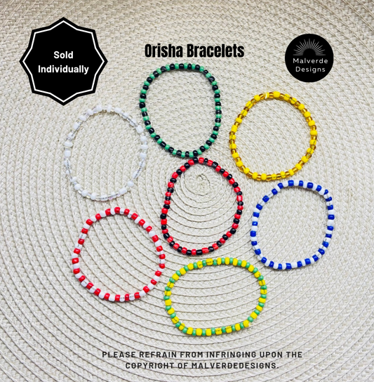 Orisha Adjustable Bracelets, Elegua, Ogun, Obatala, Oshun, Yemaya, Chango, Orula