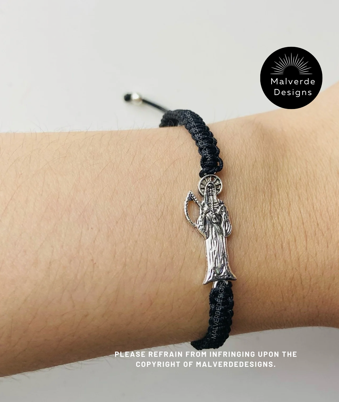 Holy Death protection Bracelet, Pulsera de la Santa Muerte