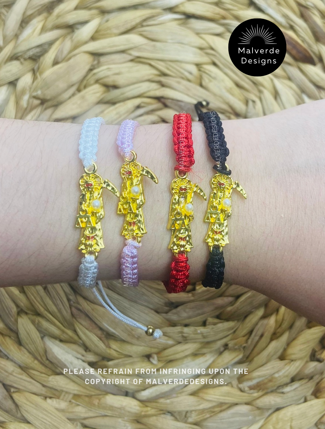 Holy Death protection Bracelet, Pulsera de la Santa Muerte