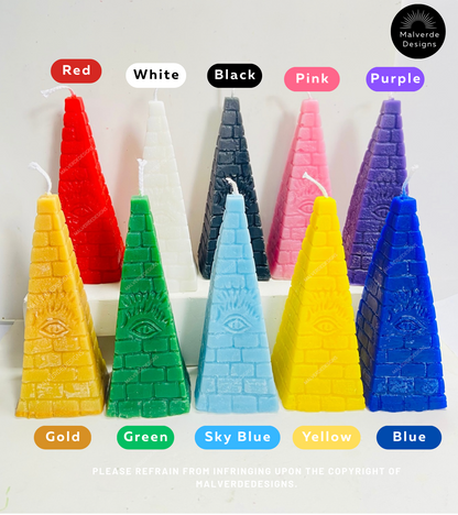 Evil Eye pyramids figure Candles, Figure Candles, Rituals, Velas Pirámides Del Mal De Ojo, Velas de Rituales