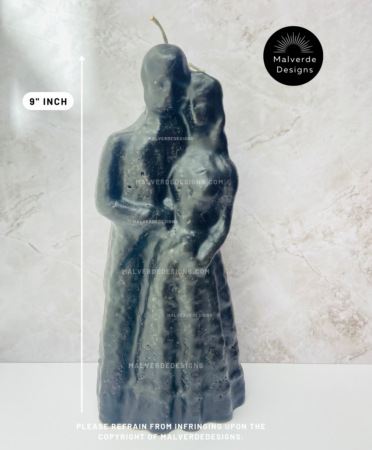 9" inch Black Marriage Image Ritual Candle, Love Spell candle, 9" pulgadas Negro Vela ritual de imagen para el matrimonio, vela para hechizos de amor
