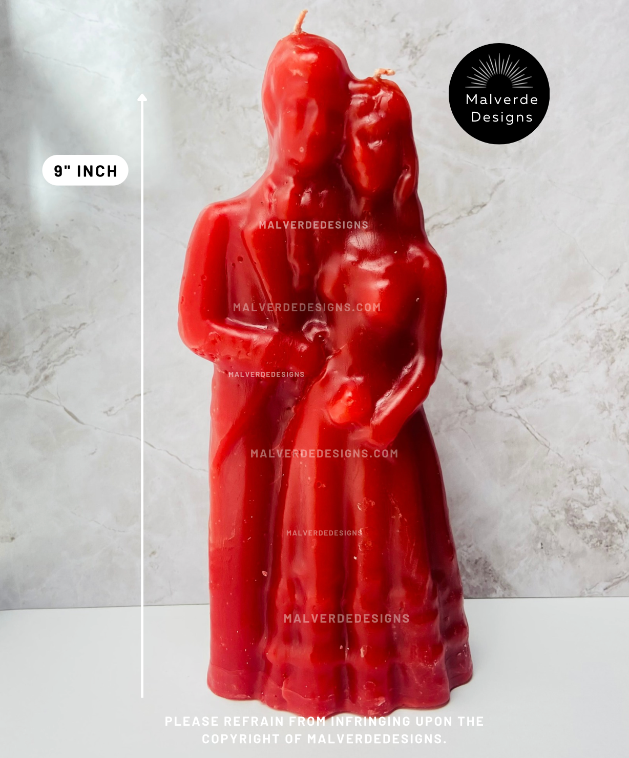 9" inch Marriage Image Ritual Candle, Love Spell candle, 9" pulgadas Vela ritual de imagen para el matrimonio, vela para hechizos de amor