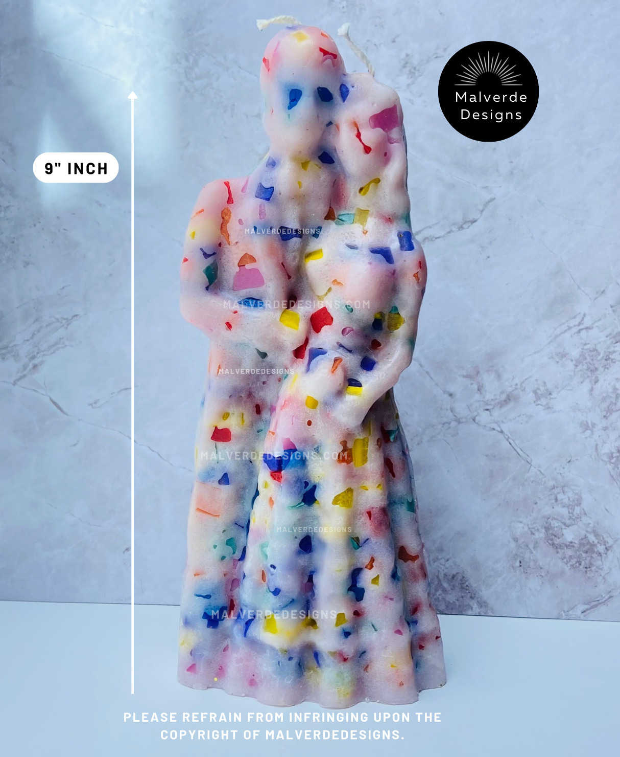 9" inch Marriage Image Ritual Candle, Love Spell candle, 9" pulgadas Vela ritual de imagen para el matrimonio, vela para hechizos de amor