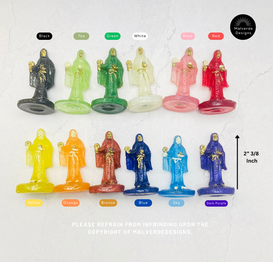 Statuette de protection Sainte Mort 2" 3/8 pouces, Statuette de protection Sainte Mort
