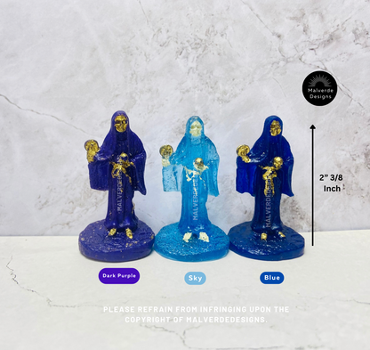 Statuette de protection Sainte Mort 2" 3/8 pouces, Statuette de protection Sainte Mort
