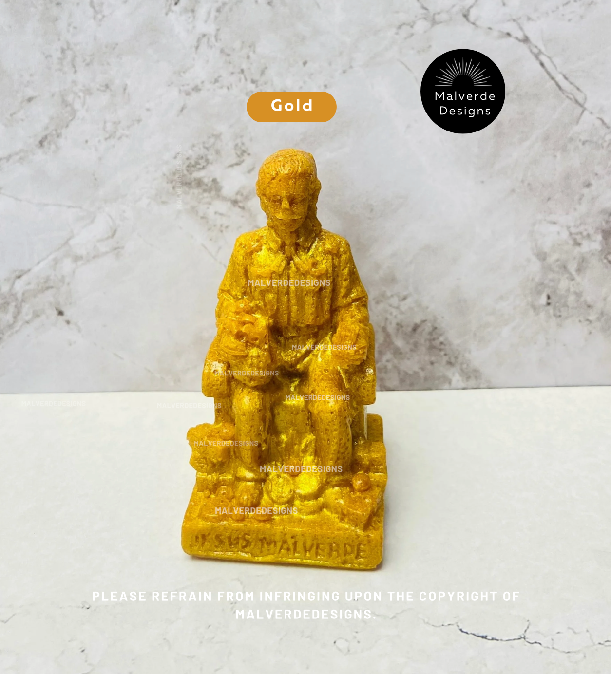 Statue de Jesús Malverde de 3 pouces, statue de protection pour autel, Estatua de Jesús Malverde de 3 pulgadas, Estatua de protección para el altar