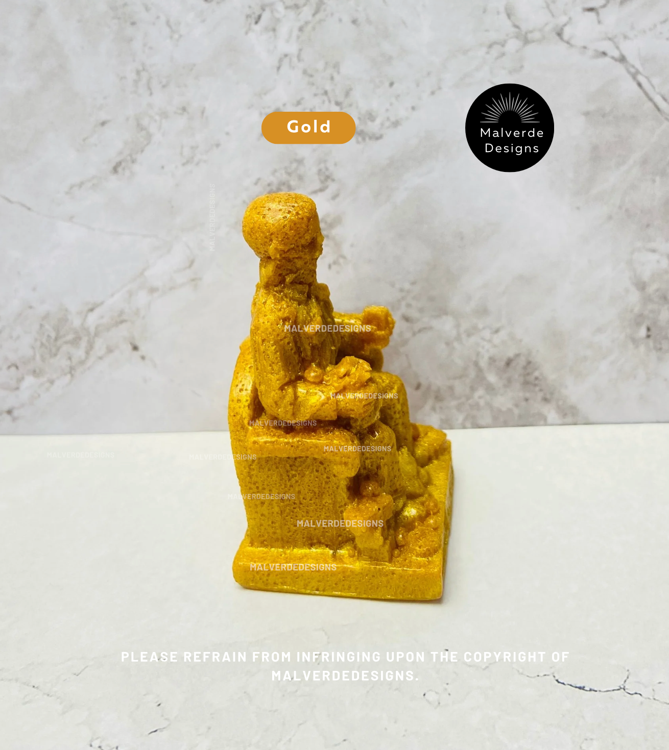 Statue de Jesús Malverde de 3 pouces, statue de protection pour autel, Estatua de Jesús Malverde de 3 pulgadas, Estatua de protección para el altar
