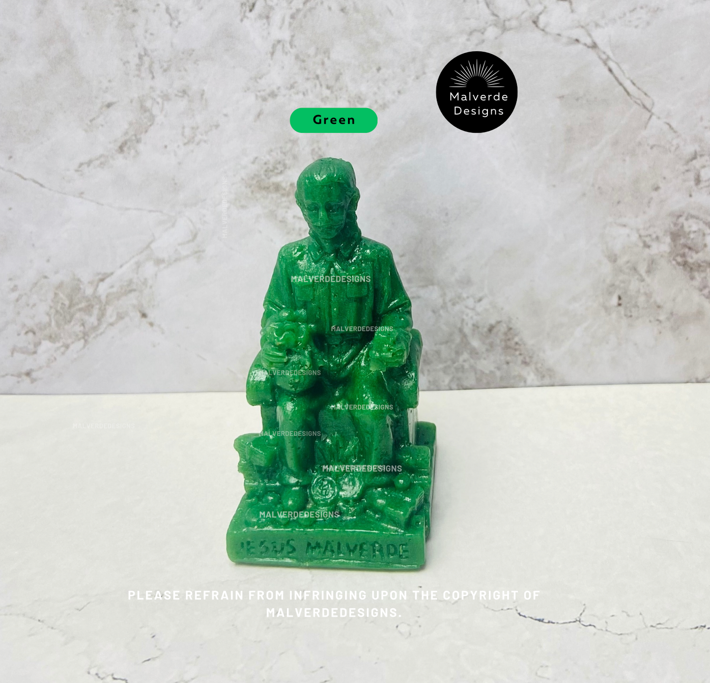 Statue de Jesús Malverde de 3 pouces, statue de protection pour autel, Estatua de Jesús Malverde de 3 pulgadas, Estatua de protección para el altar