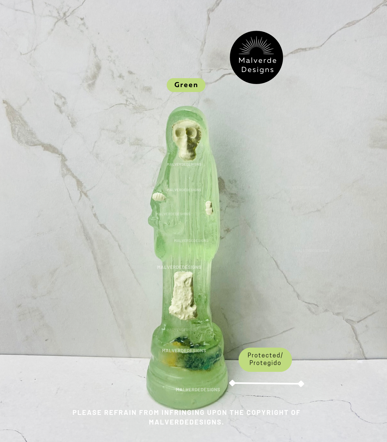 Statue de protection Sainte Mort 5 pouces, Estatua de la Santa Muerte 5" pulgadas, Estatua de protección