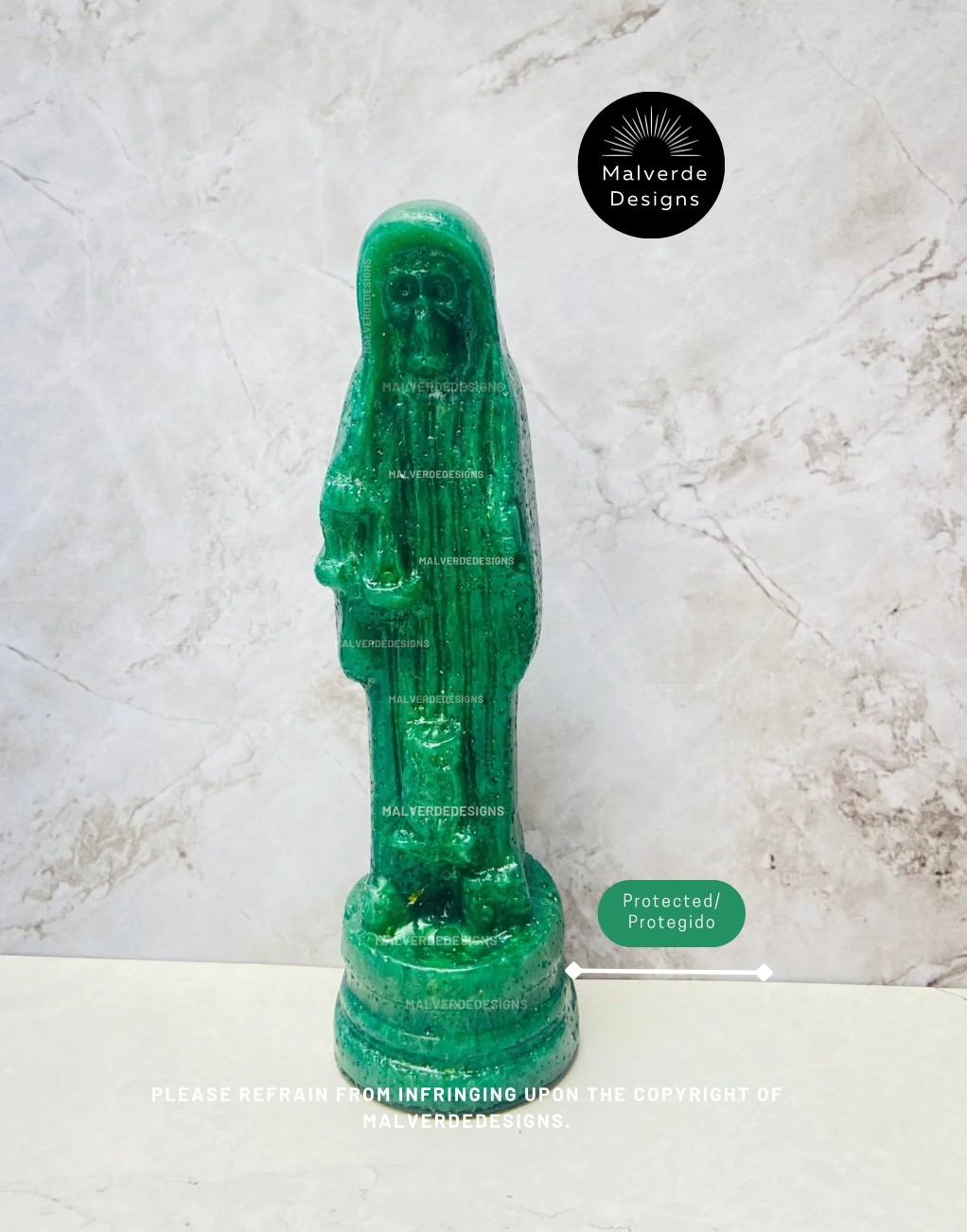 Holy Death protection Statue 5" inches, Estatua de la Santa Muerte de protección de 5 pulgadas