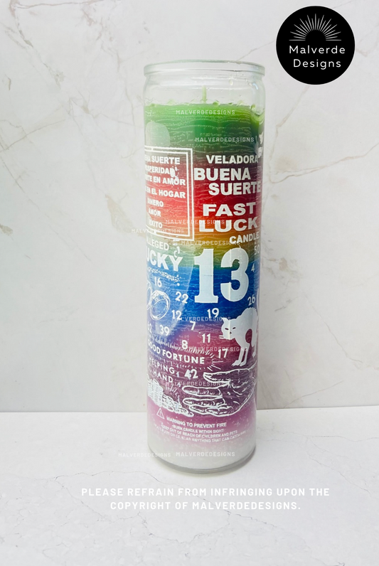 Fastluck seven color, Vela de Buena Suerte de Siete Colores, Open Roads, Abre Camino