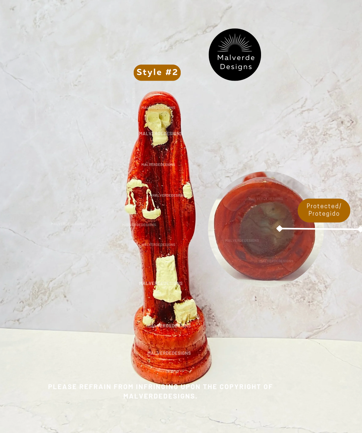 Statue de protection Sainte Mort 5 pouces, Estatua de la Santa Muerte 5" pulgadas, Estatua de protección