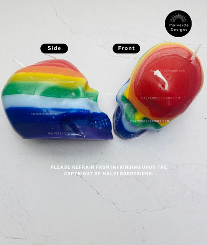 Chakra Skull Candle, Aura and Healing Candle, Vela de calavera de los chakras, Vela para el aura y la sanación (Copy)