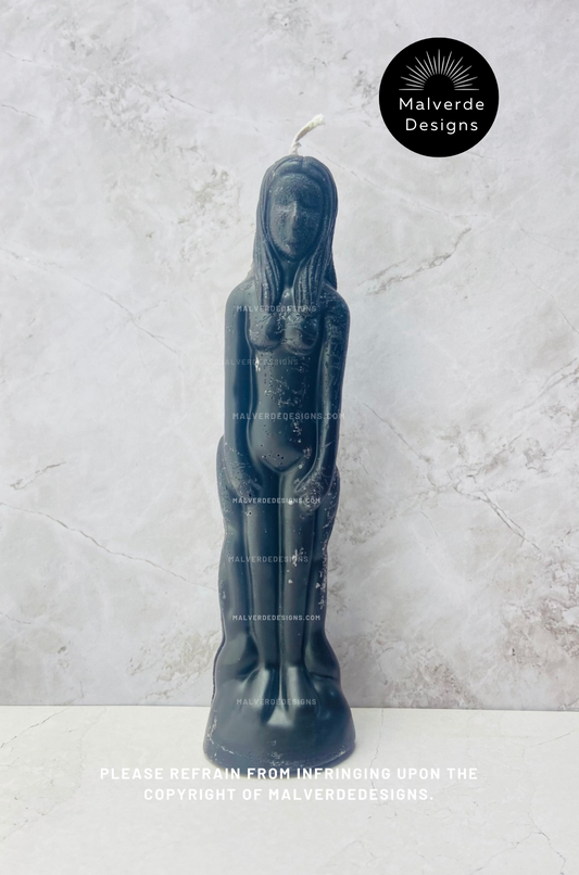 Black Women Figure, Spell Candle, Ritual Image Figure Candle, Women Image Candle, Vela Negra Mujer