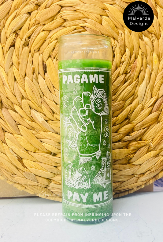 Pay Me Glass Candle, Goodluck and Open Roads, Vela De Pagame, Buena Suerte y Abre Camino (Copy)