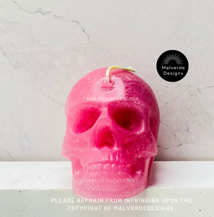 Pink Skull Candle, Skull Candles, Vela de calavera Rosita, Velas de Calavera